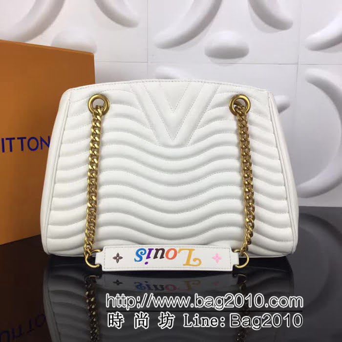 路易威登LV頂級原單New Wave Tote 手袋 M51496黑牛皮鏈條包 YDH1845
